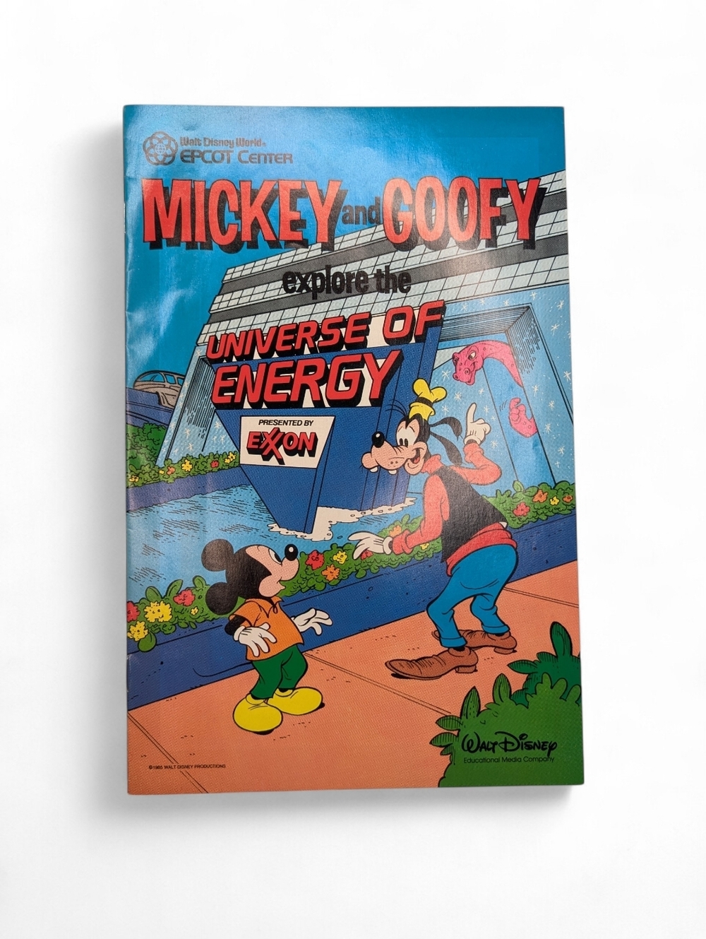 Vintage Disney Mickey and Goofy Explore the Universe of Energy EPCOT Center 1985